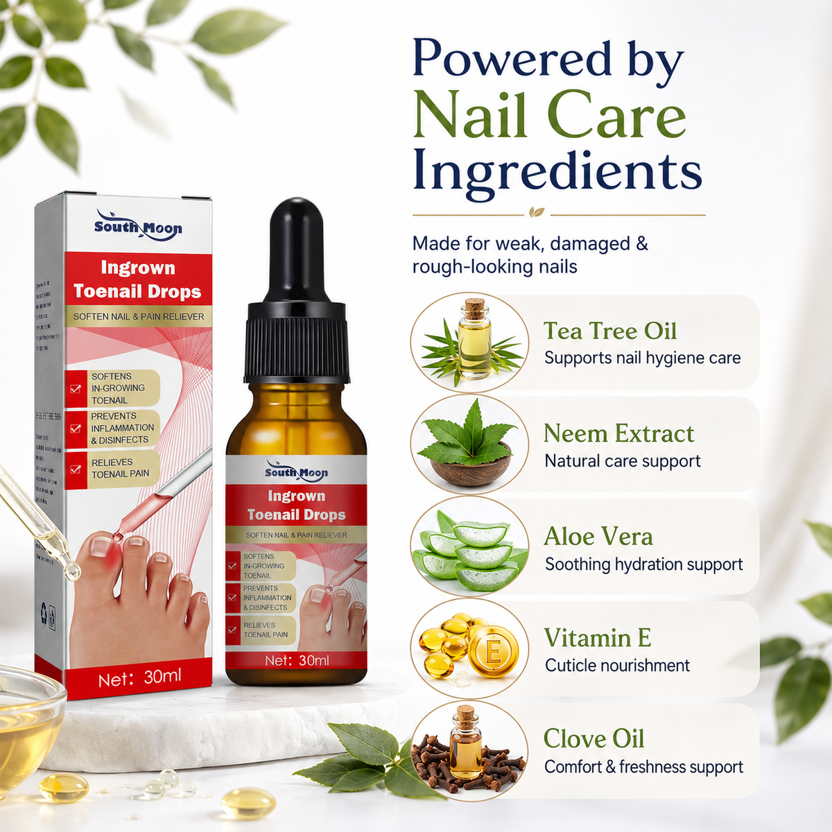Toenail Nail Repair Oil for Damaged & Weak Nails – Buy 1 Get 1 FREE 🔥