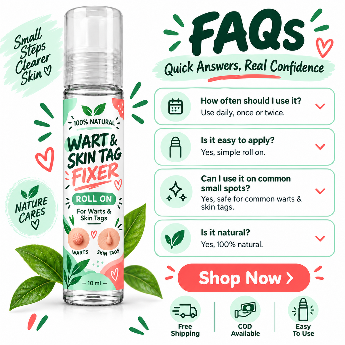 Warts & Skin Tags Fixer Roll On