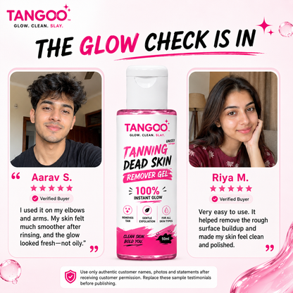 Tangoo Instant Glow Exfoliating Gel – Hand, Neck, Elbow & Knee Care