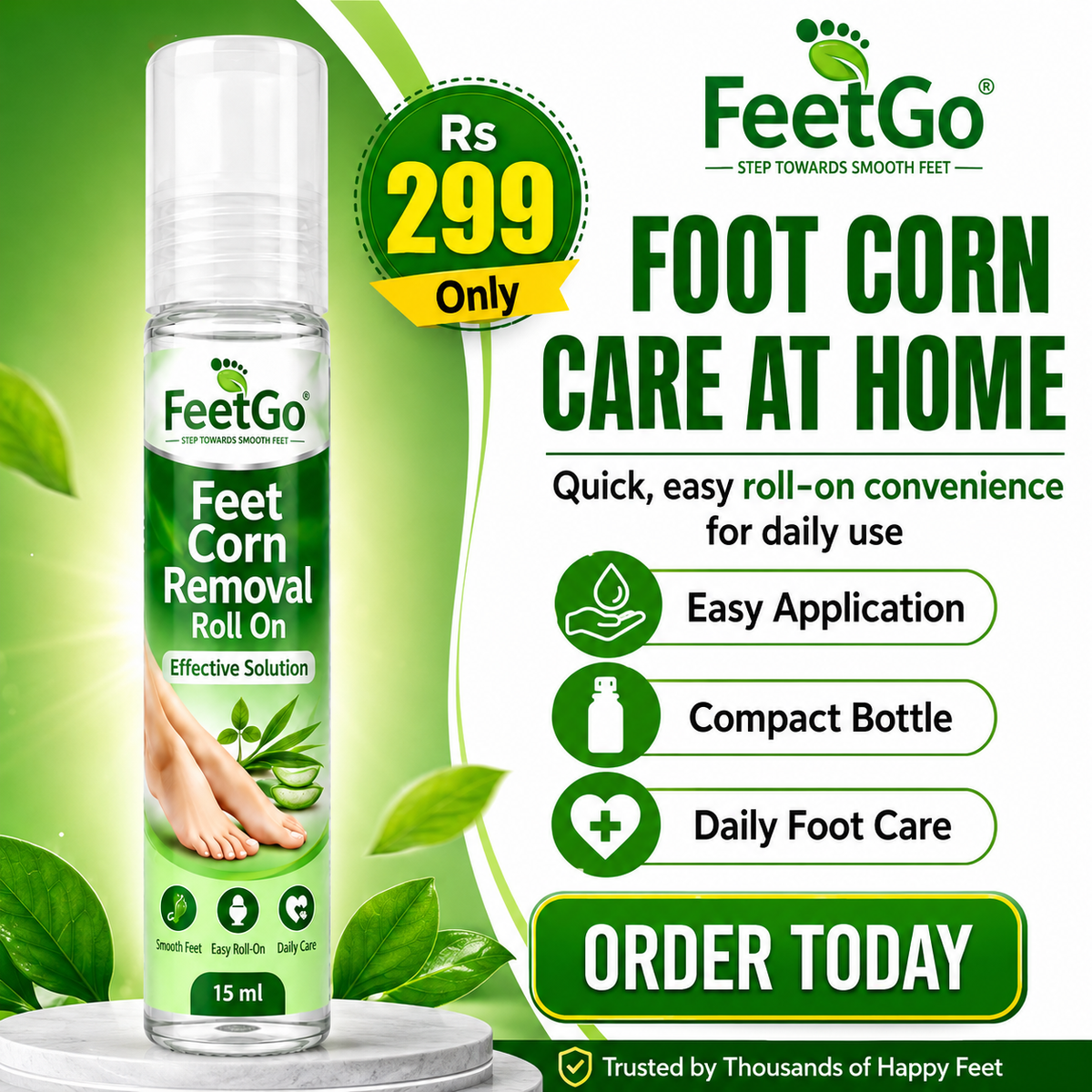 FeetGo Corn Removal Roll-On