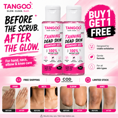 Tangoo Instant Glow Exfoliating Gel – Hand, Neck, Elbow & Knee Care