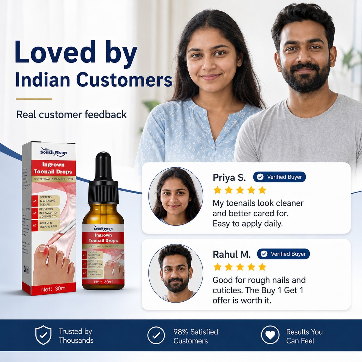 Toenail Nail Repair Oil for Damaged & Weak Nails – Buy 1 Get 1 FREE 🔥
