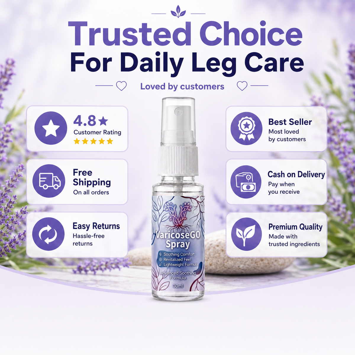 VaricoseGO Relief Herbal Varicose Relief Spray