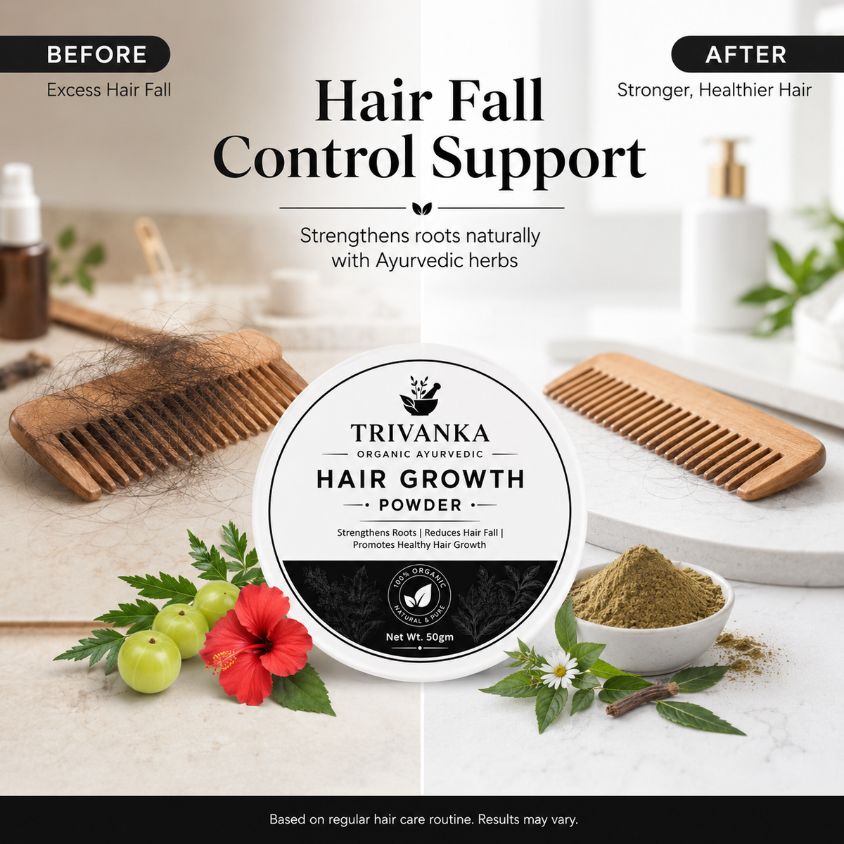 Trivanka Organic Ayurvedic Hair Growth Powder