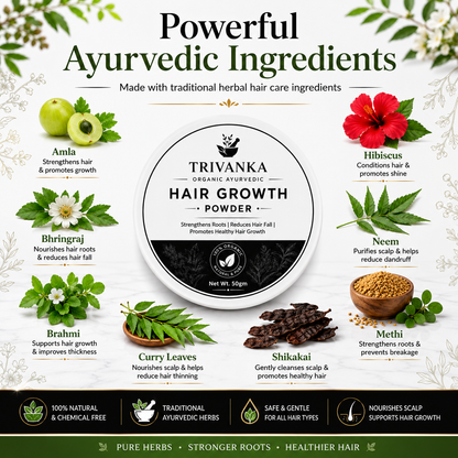 Trivanka Organic Ayurvedic Hair Growth Powder
