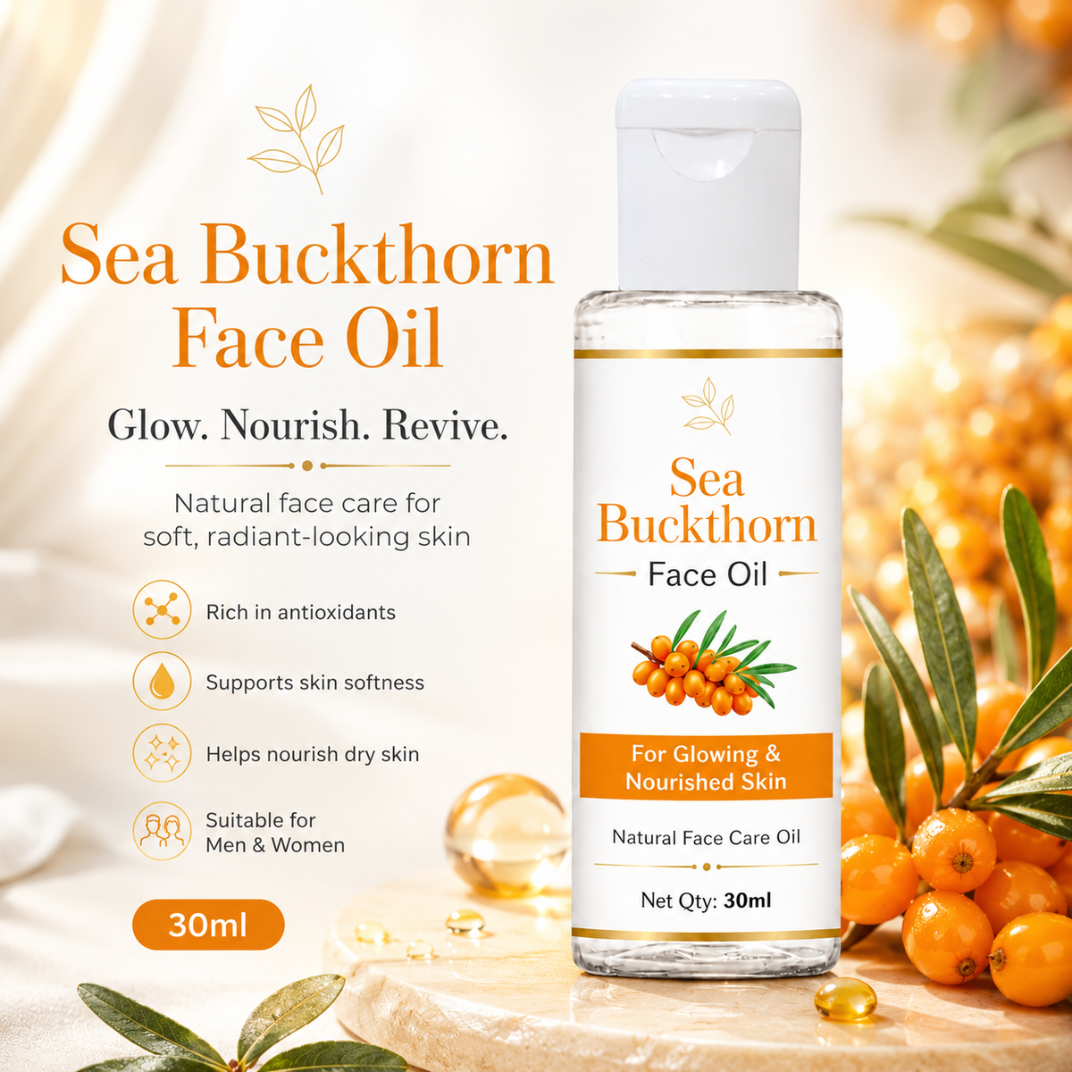 Sea Buckthorn Face Care Herbal Oil