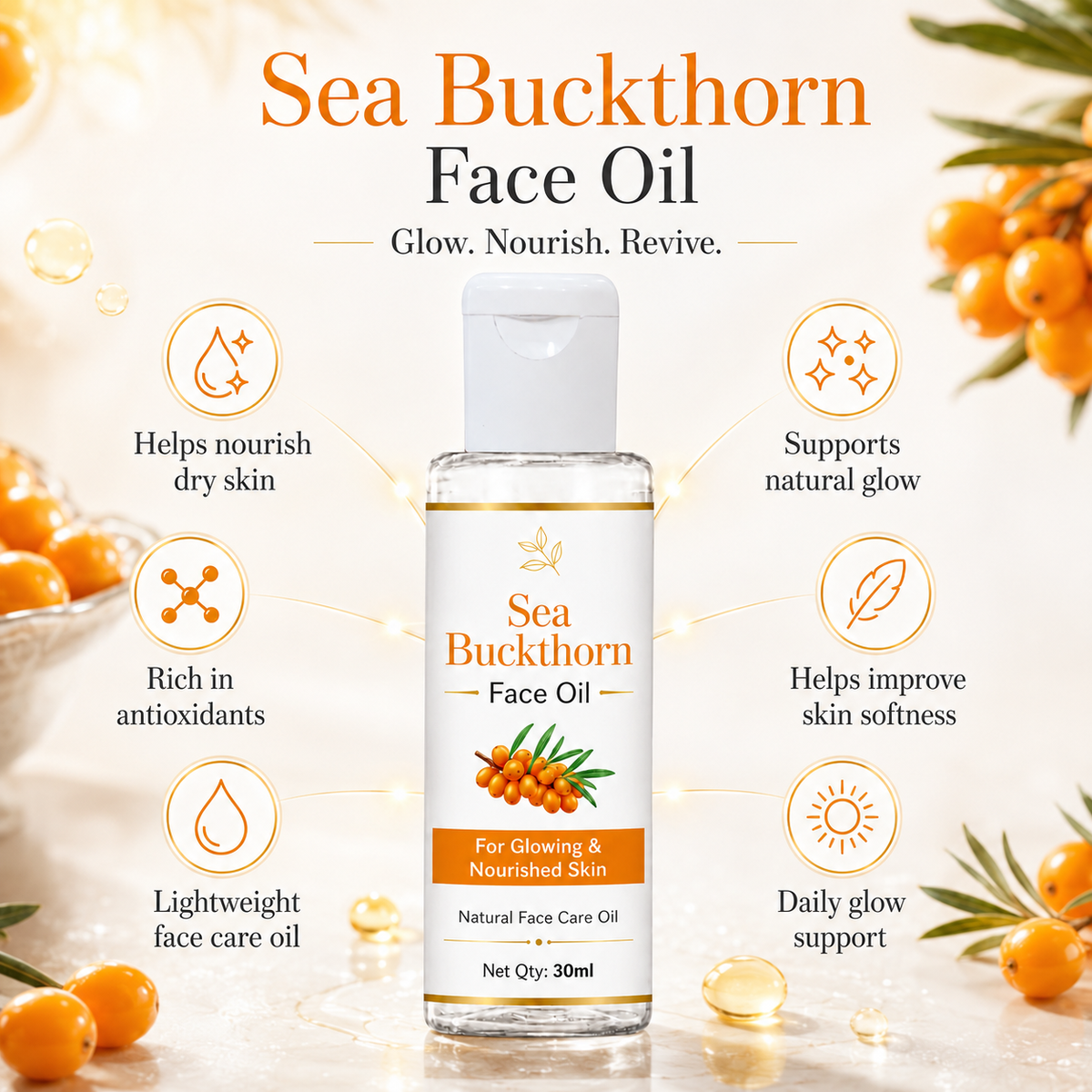 Sea Buckthorn Face Care Herbal Oil