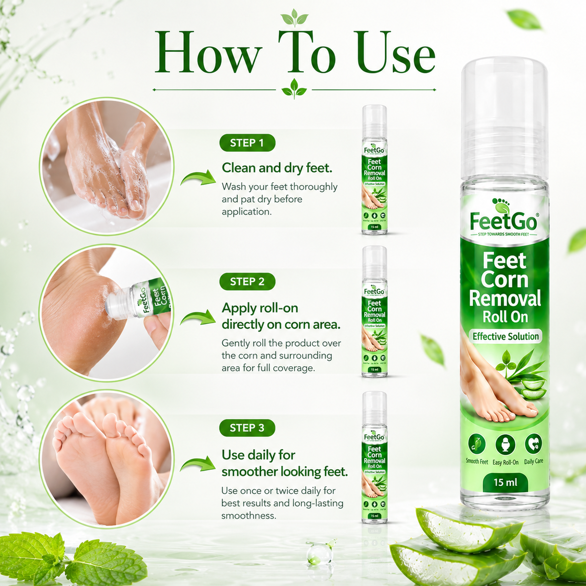 FeetGo Corn Removal Roll-On