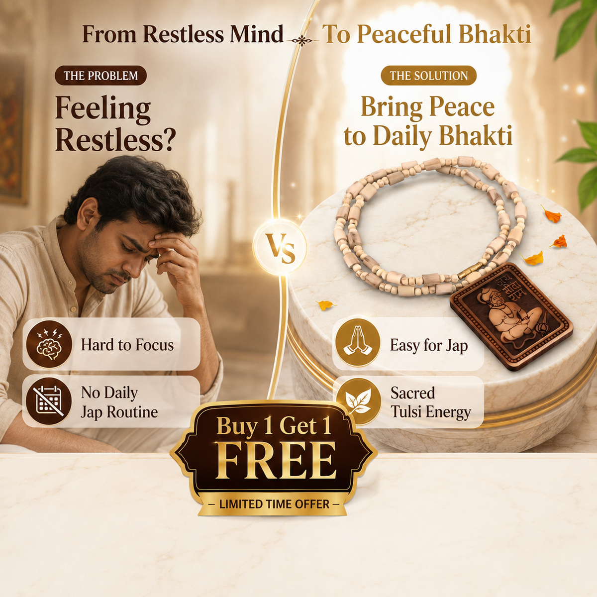 Bageshwar Dham Tulsi Mala | 🔥 BUY 1 GET 1 FREE 🔥