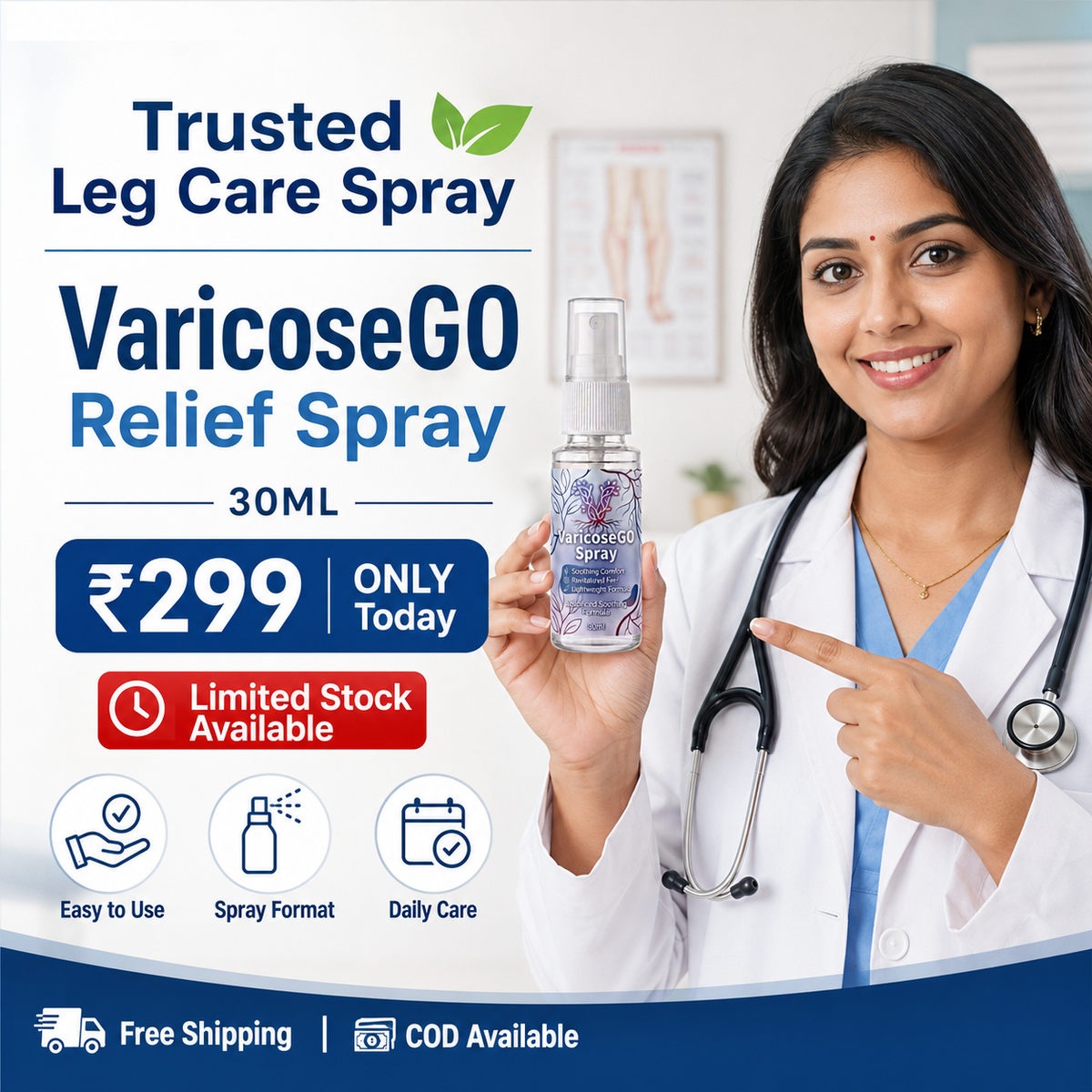 VaricoseGO Relief Herbal Varicose Relief Spray