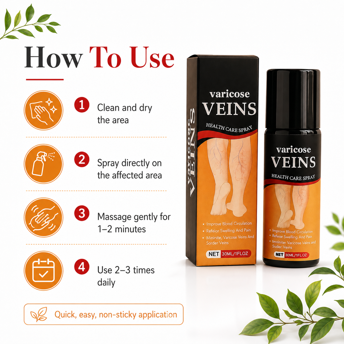 Turmeric Varicose Veins Relief Herbal Spray🌿