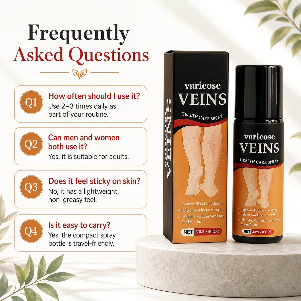 Turmeric Varicose Veins Relief Herbal Spray🌿