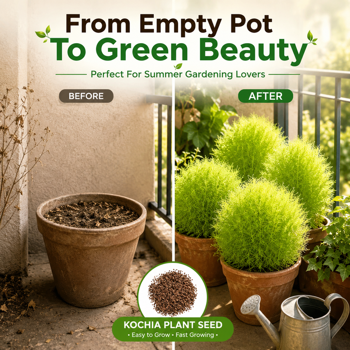 Kochia Plant Premium Seeds- Summer Friendly