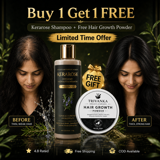 Kerarose Rosemary Shampoo (Buy 1 Get 1 Free 🔥🔥) + FREE Organic Hair Growth Powder
