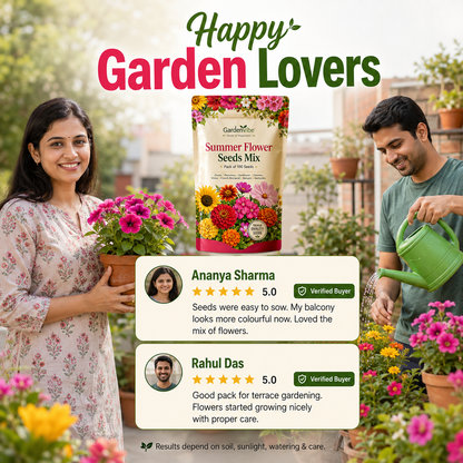 Summer Flower Seeds Mix –  For Balcony, Terrace & Home Garden