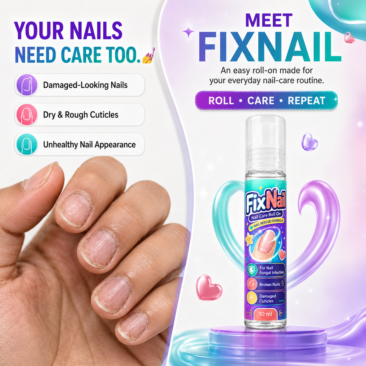 FixNail Nail Care Roll On