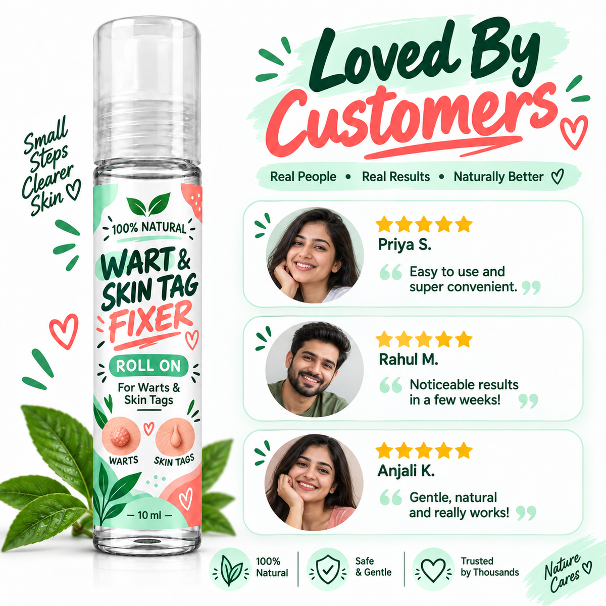 Warts & Skin Tags Fixer Roll On