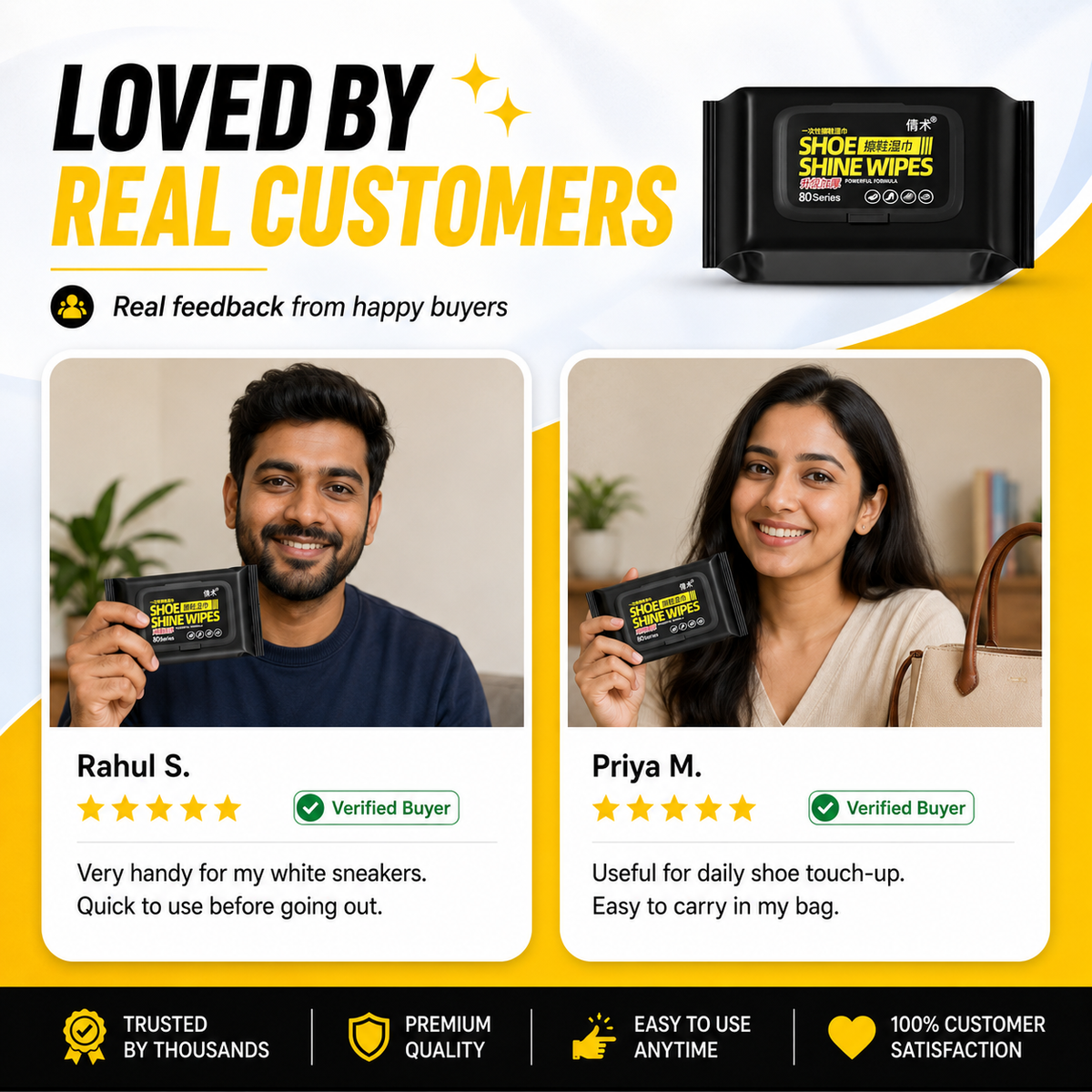 Instant Shoes Cleaning Wipes
